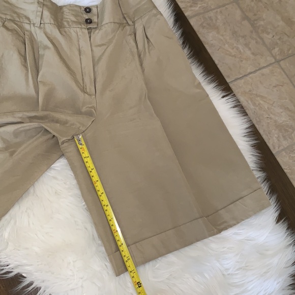 Escada High Waist Vintage Silk Bermuda Shorts Tan size 38 EU - Picture 14 of 17